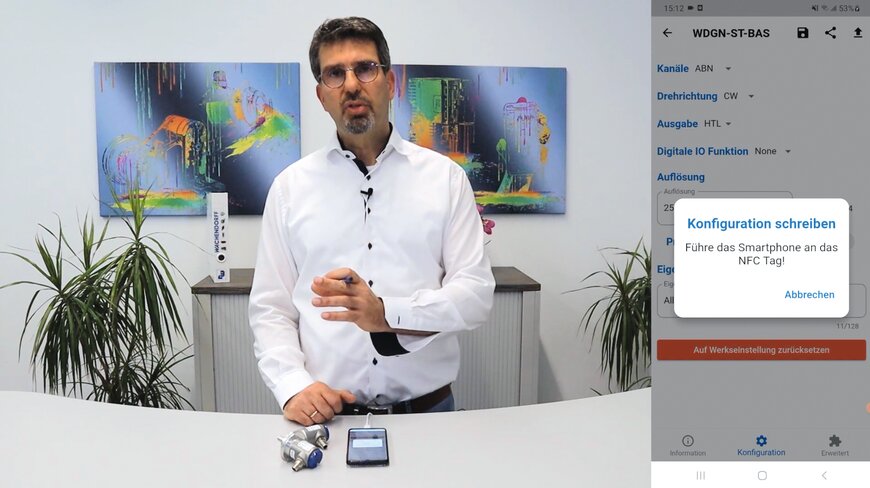 NFC as configuration interface instead of cables and adapter boxes - simple and smart 